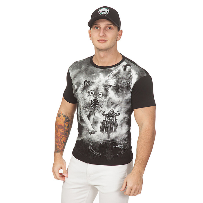 Футболка мужская 17 цвет чёрный, р-р 42-44 (M)