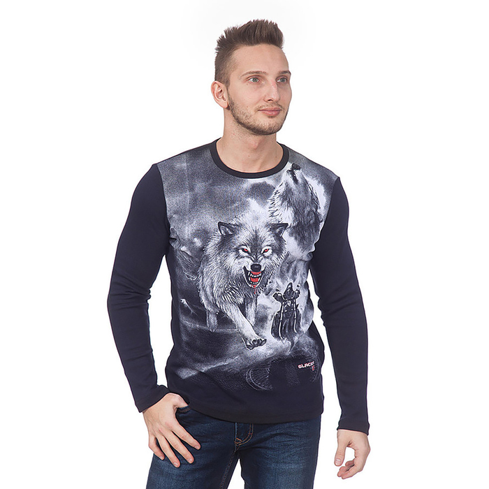 Фуфайка мужская 0704 цвет тёмно-синий, р-р 44-46 (L)