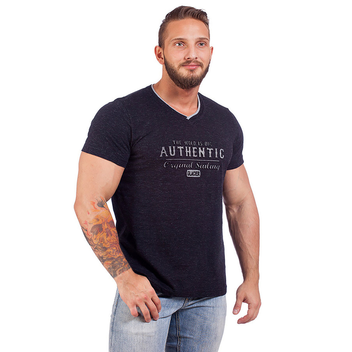 Футболка мужская 1103 цвет тёмно-синий, р-р 42-44 (M)