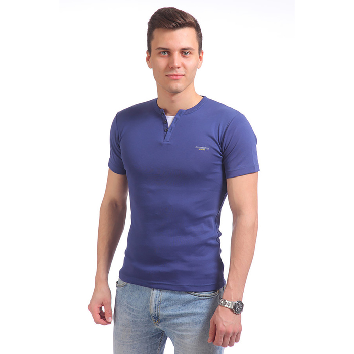 Футболка мужская 5078 цвет джинс, р-р 42-44 (M)