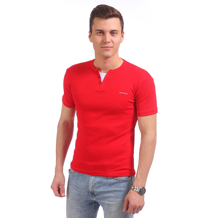 Футболка мужская 5078 цвет красный, р-р 42-44 (M)