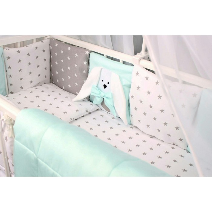 Комплект в кроватку "Добрые сны-зайка", 5 предметов