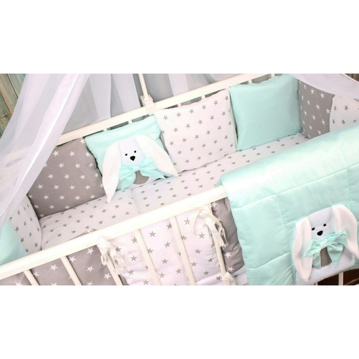 Комплект в кроватку "Добрые сны-зайка", 5 предметов