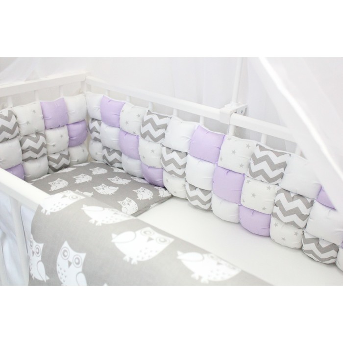 Комплект в кроватку "Совиное царство", 6 предметов