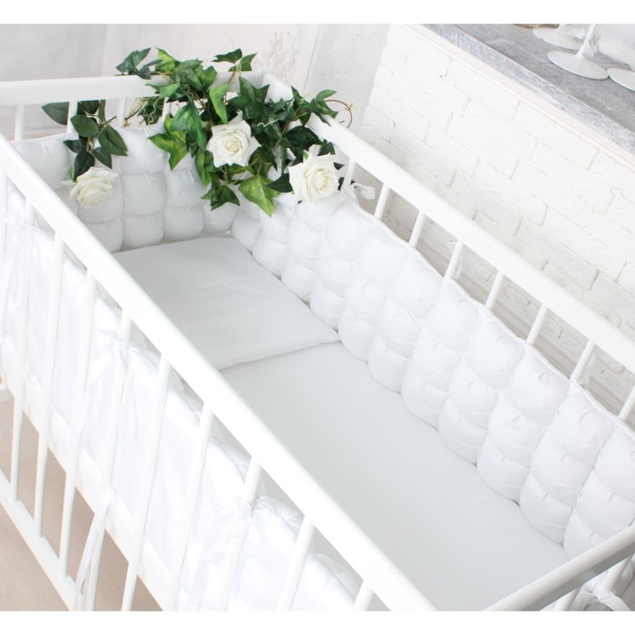 Комплект в кроватку "Белый", 6 предметов