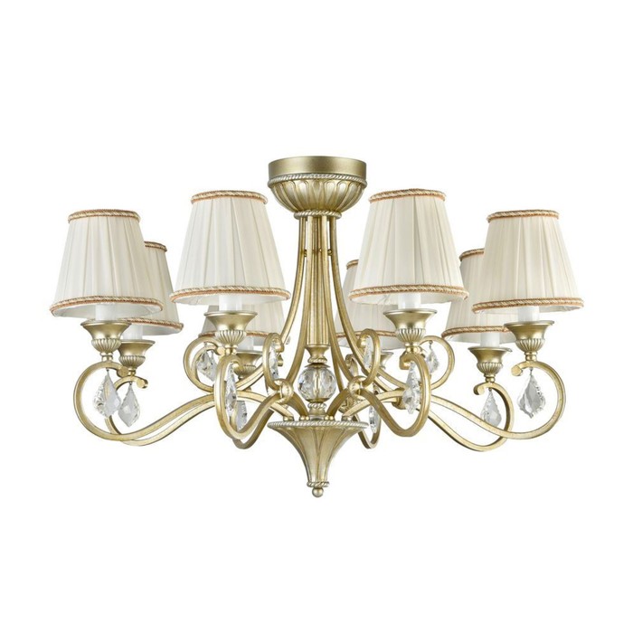 Люстра Valbonne 8x40Вт E14 серебро, золатая патина 80x80x150см