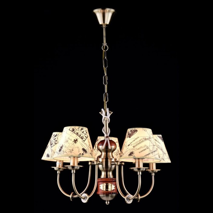 Люстра Cruise 5x40Вт E14 бронза 57,4x57,4x39,5см