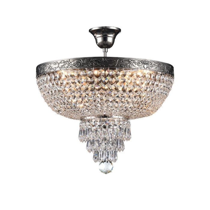 Люстра Palace 5x60Вт E27 никель 40x40x43,5см