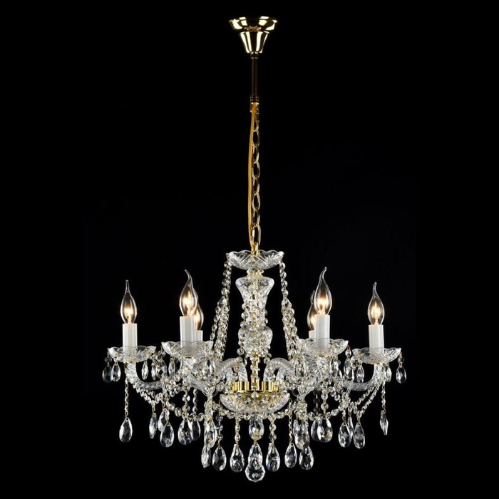 Люстра Beatrix 6x60Вт E14 золото 62x62x87,6см