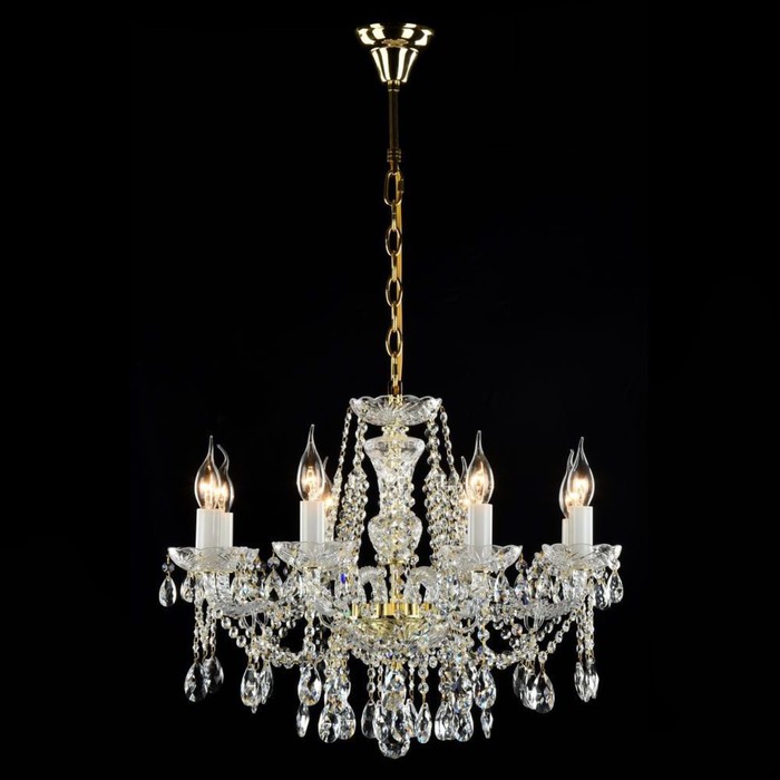 Люстра Beatrix 8x60Вт E14 золото 62x62x53,6см