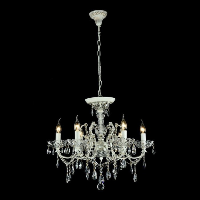 Люстра  Sevilla 6x60Вт E14 кремовый, золото 62x62x56см