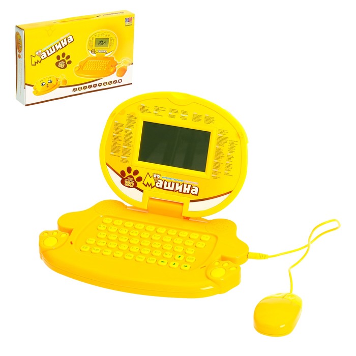 Компьютер обучающий "Любимец" с мышкой, 120 заданий, 2 языка: русский, английский