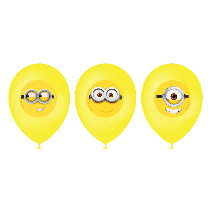Наклейки на воздушные шары "Миньоны", мордочки