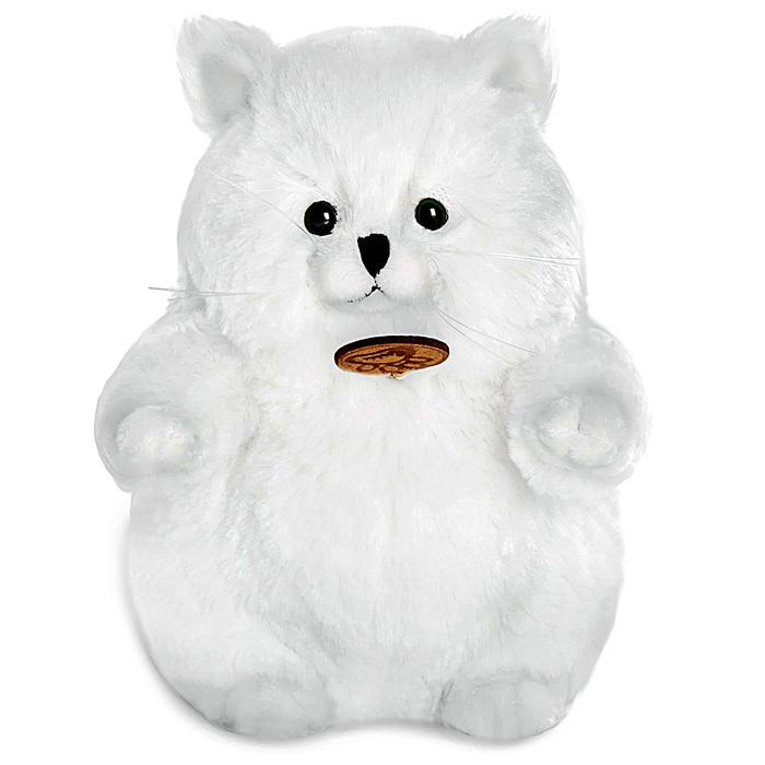 Мягкая игрушка "Толстый кот", цвет белый, 16 см