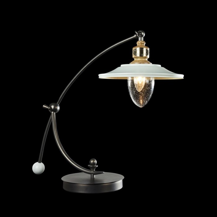 Настольная лампа Senna 1x60Вт E14 бронза, венге 44,2x25,1x56,4см