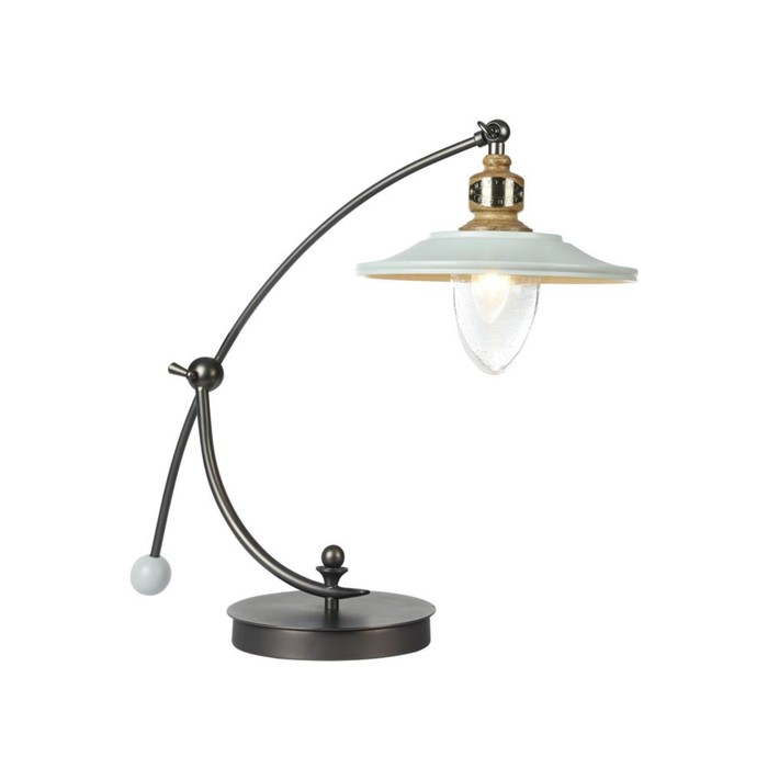 Настольная лампа Senna 1x60Вт E14 бронза, венге 44,2x25,1x56,4см