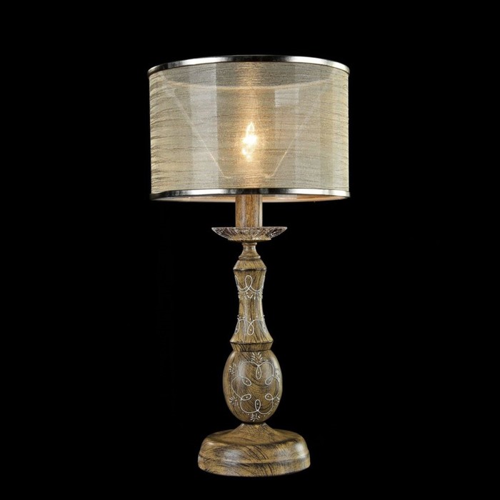 Настольная лампа Cable 1x40Вт E14 коричневый 22x22x44см