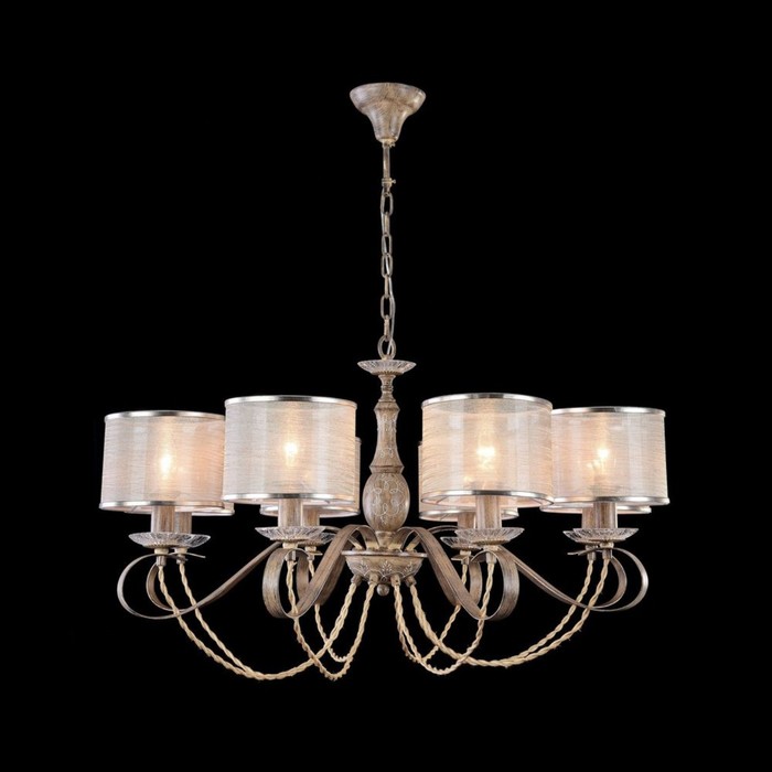 Люстра Cable 8x40Вт E14 коричневый 80x80x140см