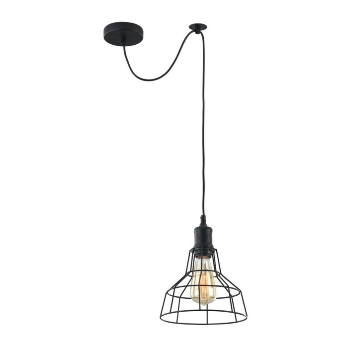 Светильник Denver 1x40Вт E27 черный 20x20x228см