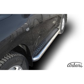 

Защита штатных порогов Arbori d76 с листом Toyota LAND CRUISER 200 2007-2012