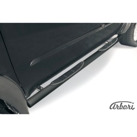 

Защита штатных порогов Arbori d76 с проступями черная Mitsubishi L-200 TRITON 2006-