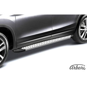 

Защита штатных порогов алюминиевый профиль Arbori "Standart Silver" 1800 серебристая Toyota HIGHLANDER 2014-