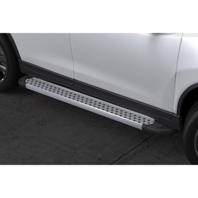 

Защита штатных порогов алюминиевый профиль Arbori "Standart Silver" 1700 серебристая Nissan X-TRAIL 2015-