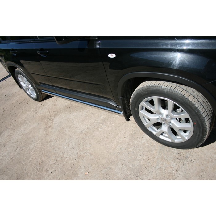 Пороги труба d 76 (компл 2шт) "Nissan X-Trail" 2007-12/2010, NXTR.80.0501