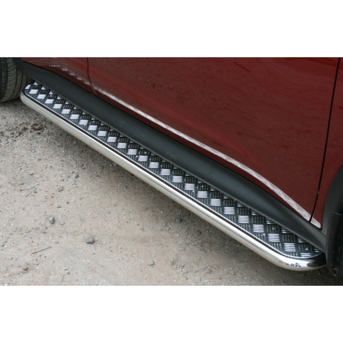 Пороги с листом d 42 (компл 2шт)  "Nissan Juke" 2011-2016, NJUK.82.1346