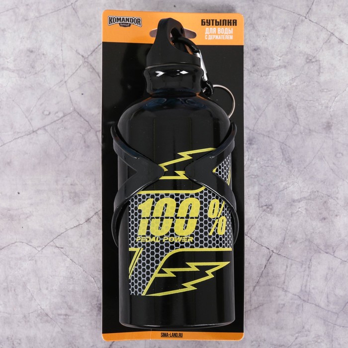 Бутылка для воды с держателем "100%", 400 мл