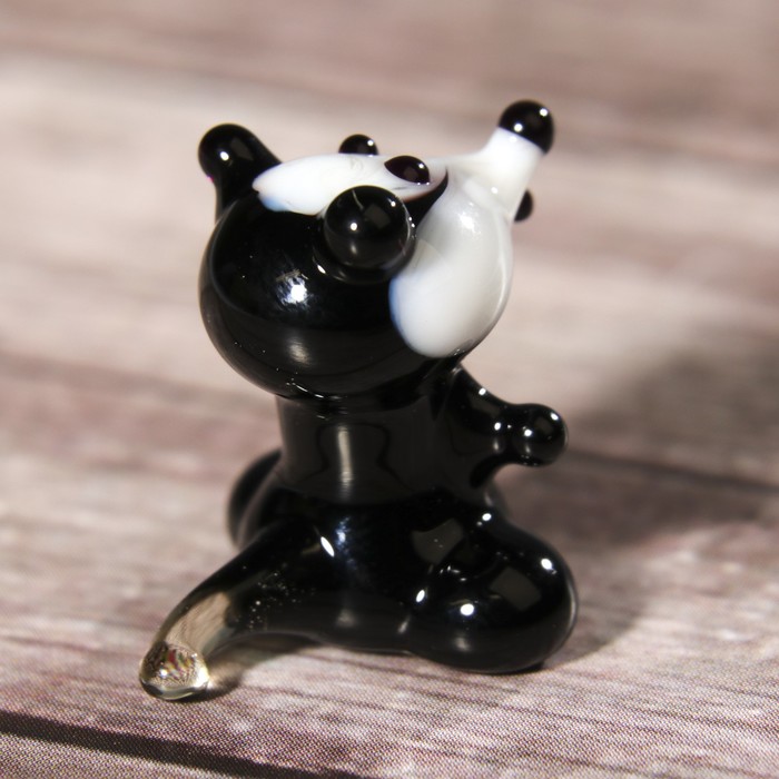 Сувенир стекло микро "Барсук" 3х3х2 см МИКС