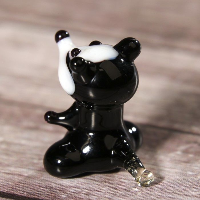 Сувенир стекло микро "Барсук" 3х3х2 см МИКС