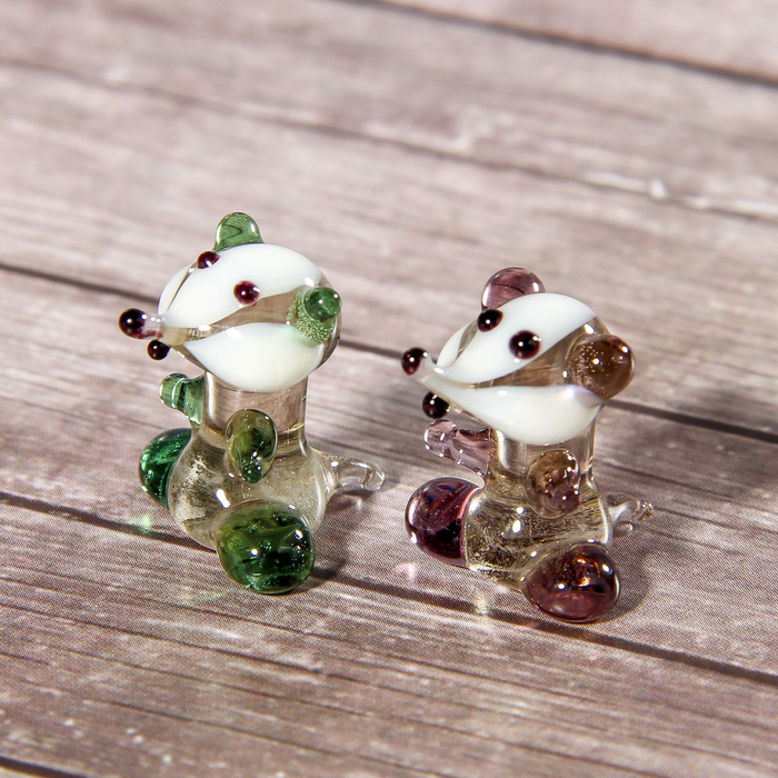 Сувенир стекло микро "Барсук" 3х3х2 см МИКС