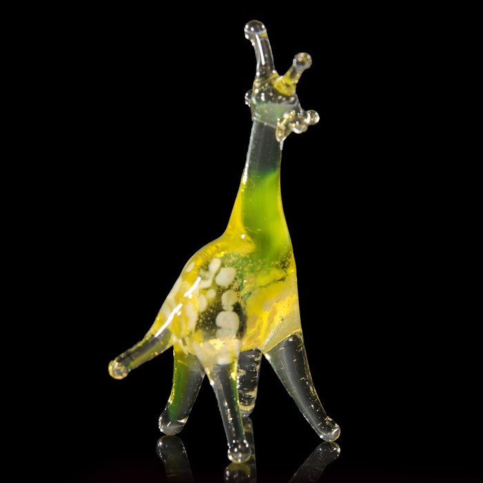 Сувенир стекло микро "Жираф" 3х3х2 см МИКС