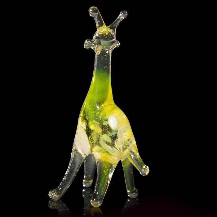 Сувенир стекло микро "Жираф" 3х3х2 см МИКС