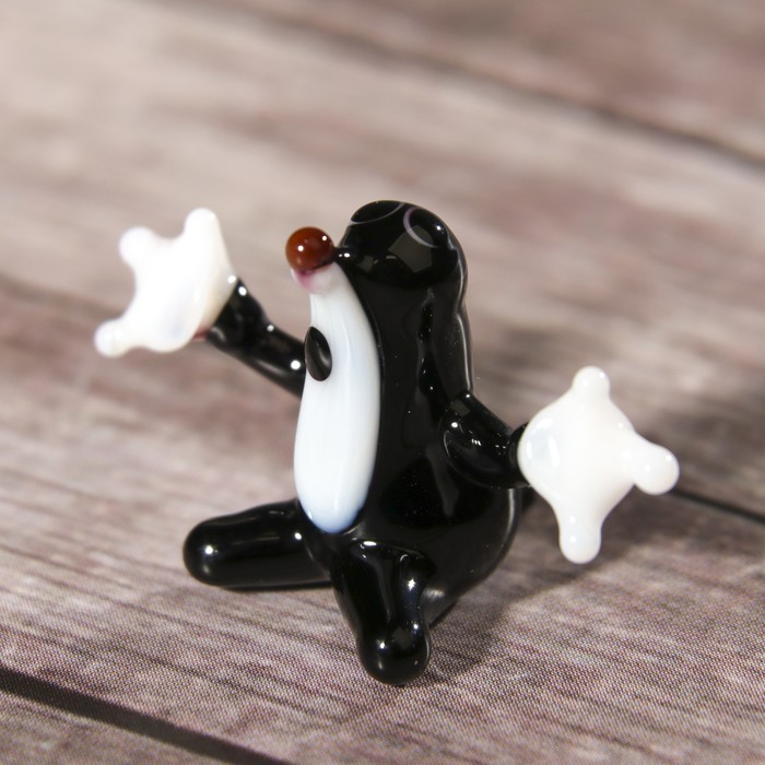 Сувенир стекло микро "Крот" 3х3х2 см