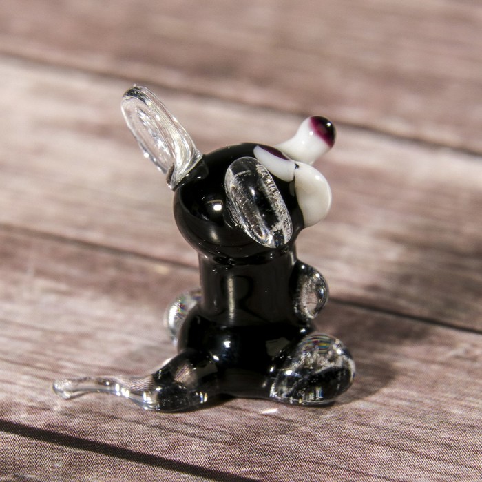 Сувенир стекло микро "Мышка" 3х3х2 см