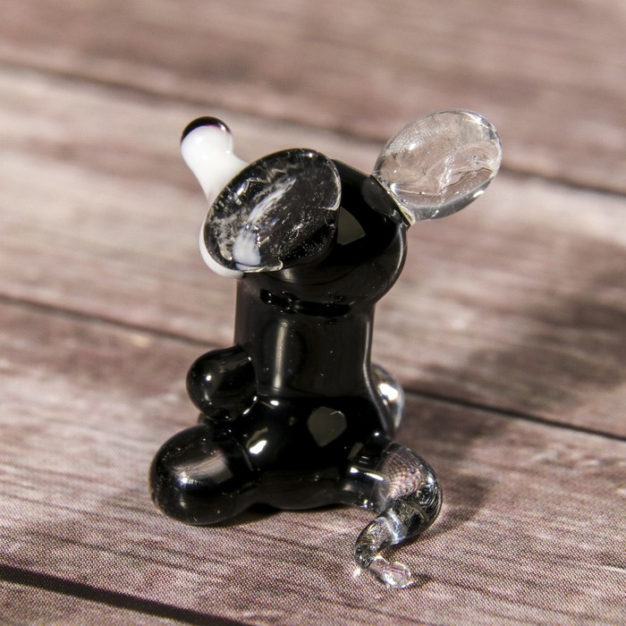 Сувенир стекло микро "Мышка" 3х3х2 см