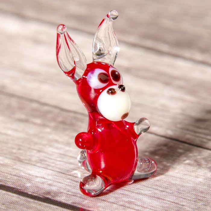 Сувенир стекло микро "Ослик" 3х3х1,5 см МИКС