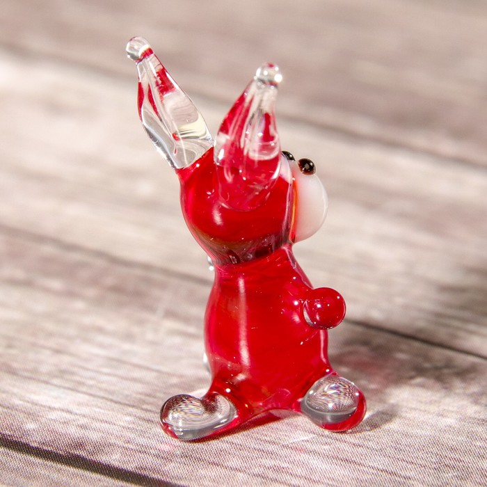 Сувенир стекло микро "Ослик" 3х3х1,5 см МИКС