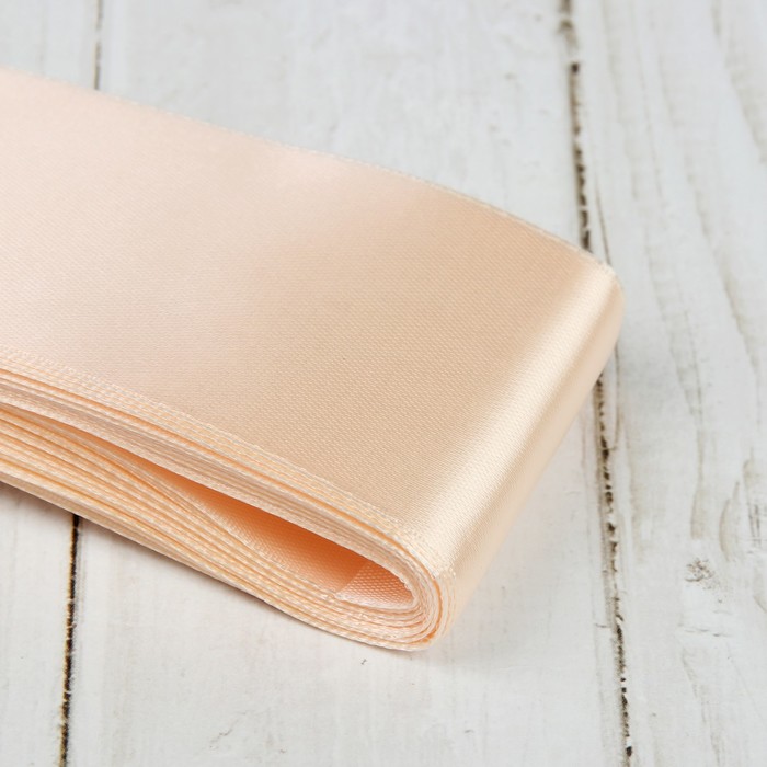 Лента атласная, 50мм, 5,4м, №002, цвет светло-розовый