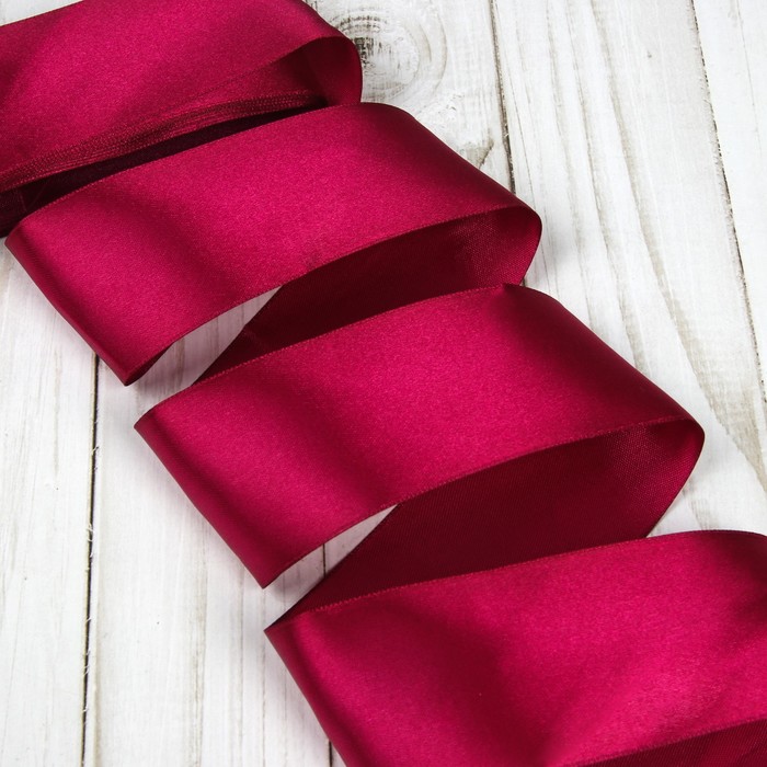 Лента атласная, 50мм, 5,4м, №028, цвет лиловый