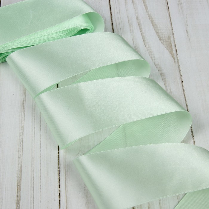 Лента атласная, 50мм, 5,4м, №050, цвет мятный