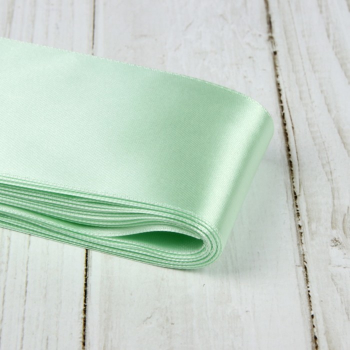 Лента атласная, 50мм, 5,4м, №050, цвет мятный