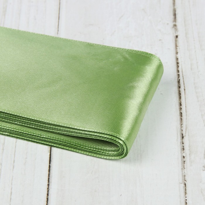 Лента атласная, 50мм, 5,4м, №055, цвет болотный