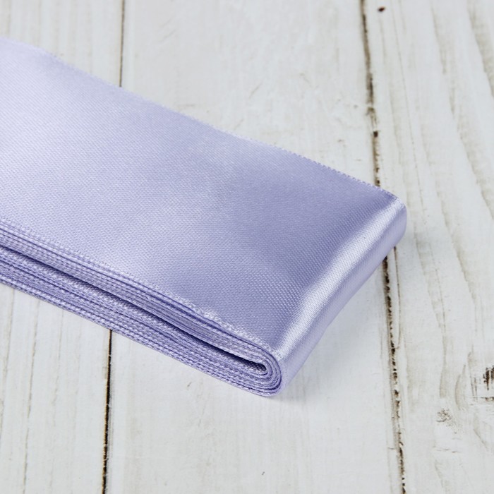 Лента атласная, 50мм, 5,4м, №081, цвет светло-фиолетовый