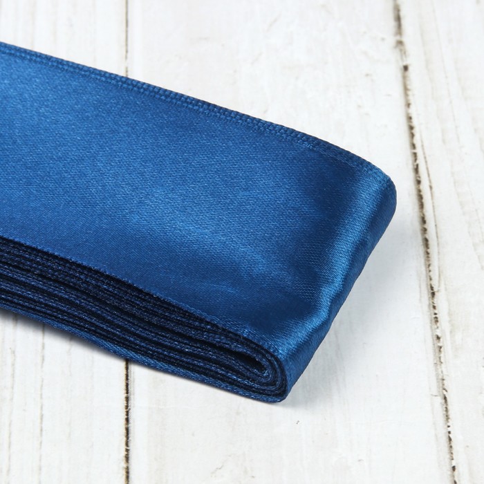 Лента атласная, 50мм, 5,4м, №095, цвет синий