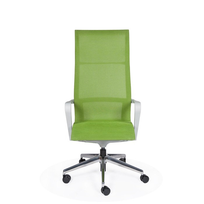 Кресло офисное COSMO, зелёная сетка, серый каркас