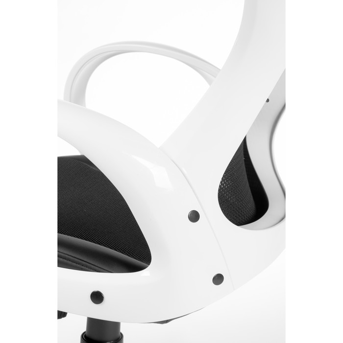 Кресло офисное "Тесла", белый пластик, чёрное