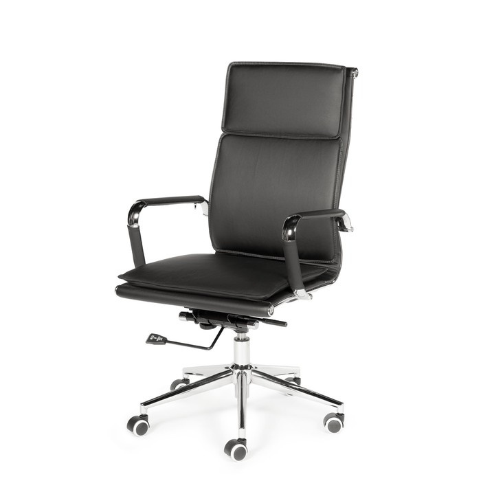 Кресло офисное "Харман", чёрная экокожа